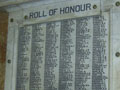 Wellington railway station roll of honour board