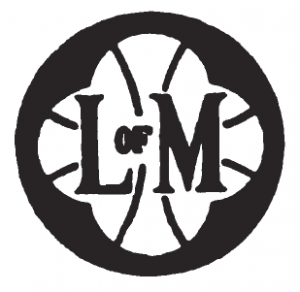 L of M within stylised pattern