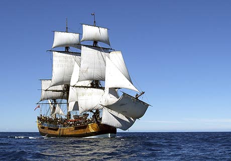 Trace the first journey to NZ of Captain James Cook