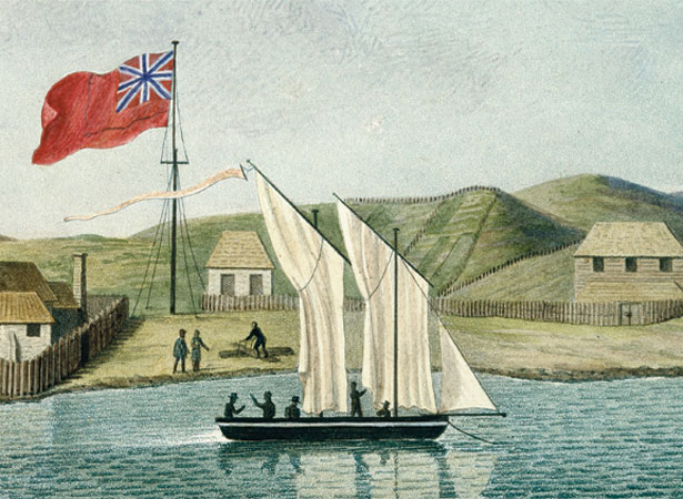 Painting of the missionary establishment at Kerikeri