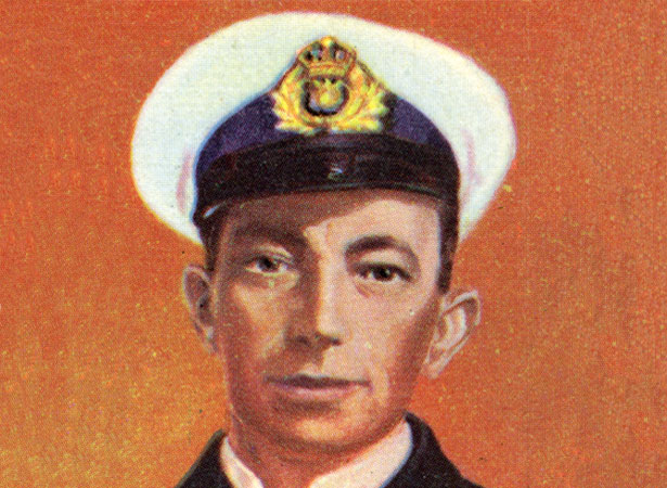 Cigarette-card portrait of William Sanders