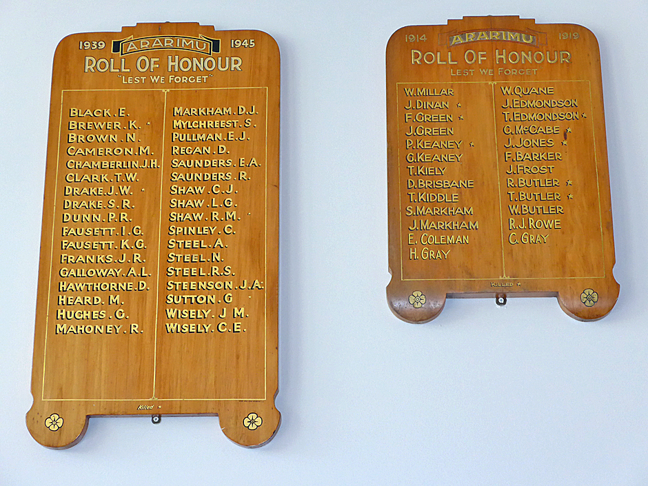 Ararimu Roll of Honour