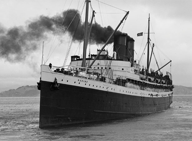 The Wahine leaving Wellington for Korea, 1951