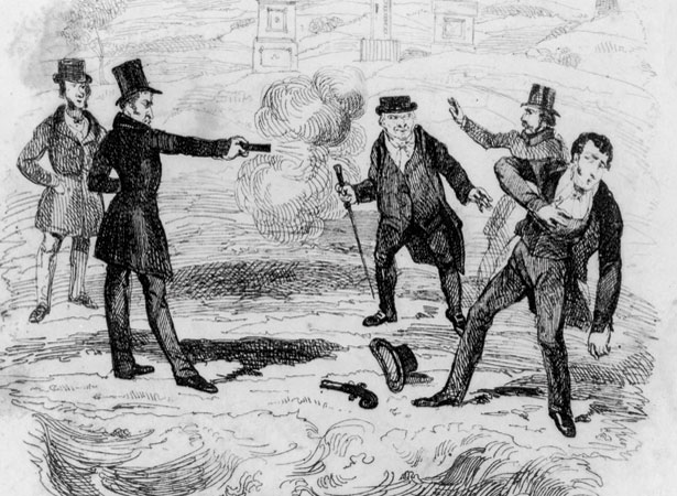 Duel with pistols, 1830