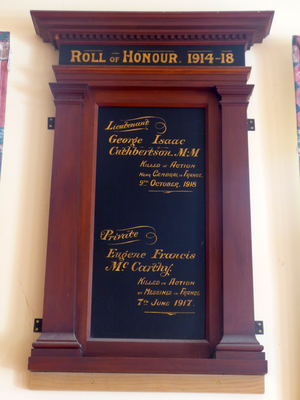 Glenavy and Tawai rolls of honour