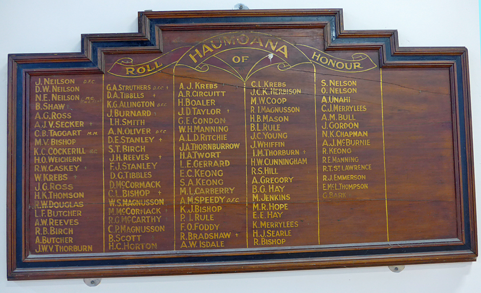 Haumoana Roll of Honour