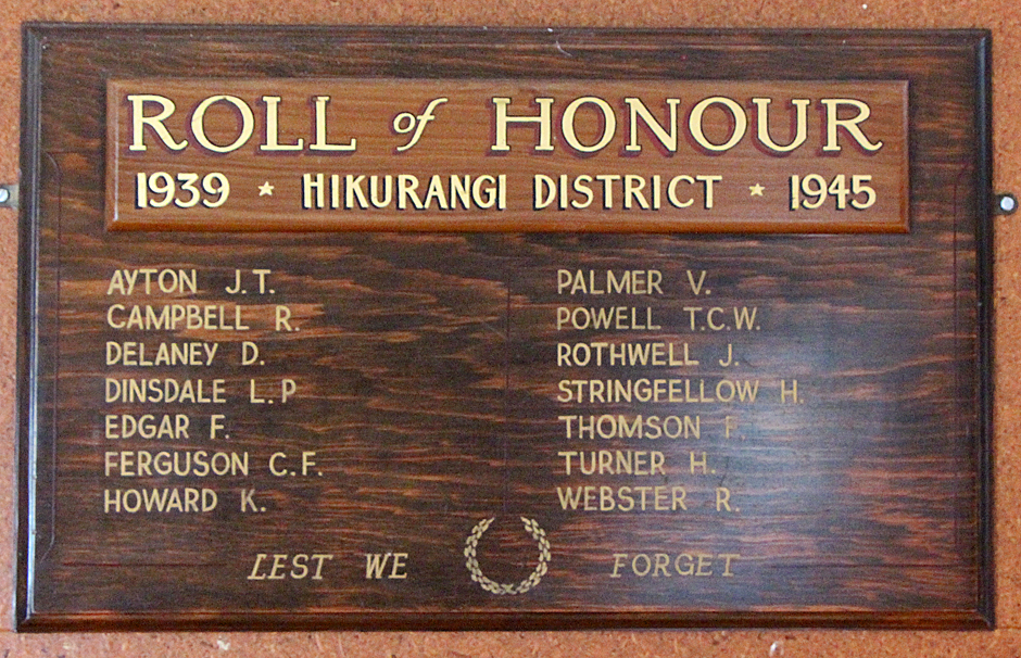 Hikurangi Memorial Hall