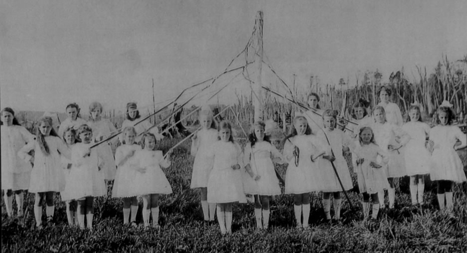 Peace celebration maypole dance