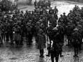 New Zealand troops on parade in Le Quesnoy