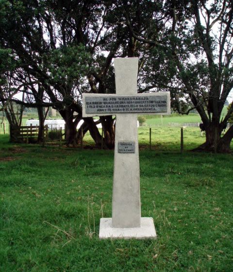 Cross marking scene of Puketapu feud