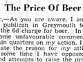Paddy Keating's beer boycott letter
