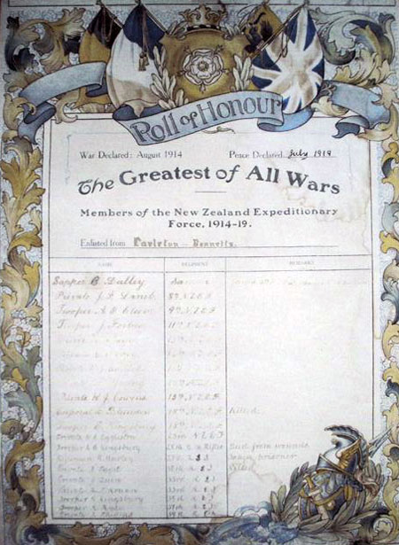 Carleton-Bennetts roll of honour