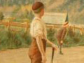Boys playing cricket
