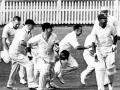 Cricketers celebrating