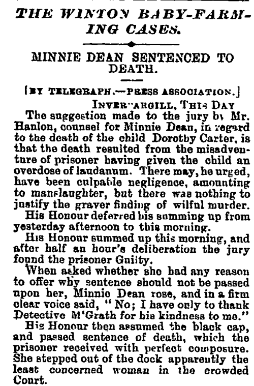 newspaper report