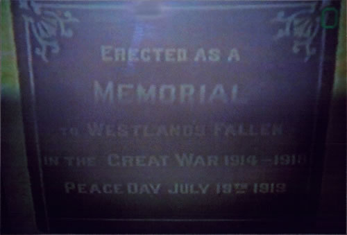 Westland Hospital war memorial wing
