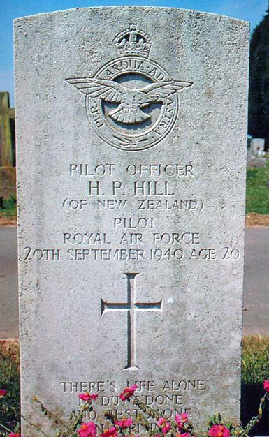 Gravestone of Pilot Officer Howard Hill