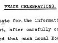 Initial letter to local bodies re peace celebrations