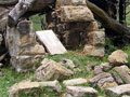 Damaged memorial