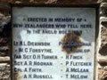 Names on memorial