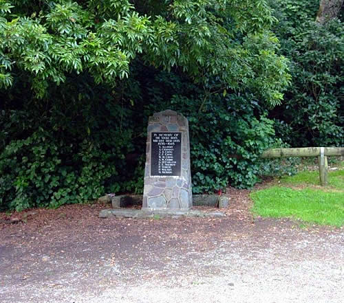 Marsden Valley Second World War memorial