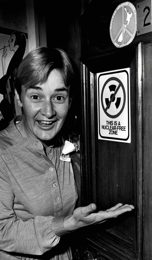 Marilyn Waring outside office