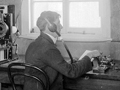 Sending morse code from telegraph office