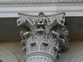 Detail showing top of Roman column and carapace