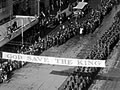 Peace celebration parade, Queen Street, Auckland