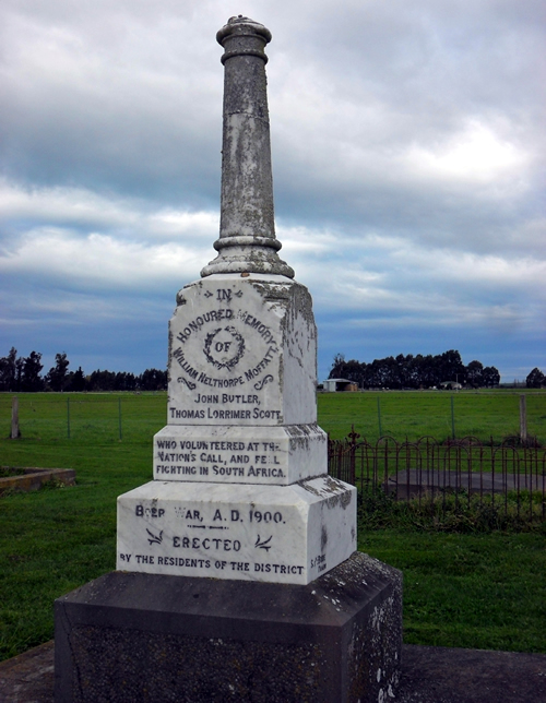Pareora Sth African War memorial