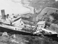Ferry boat on slipway