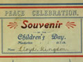 Children's day peace souvenir certificate