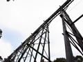 Wooden bridge from below
