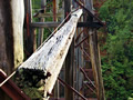 Detail of wooden strut on bridge