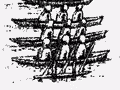 1643 image of double-hulled canoes
