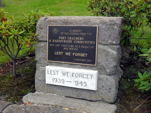 Port Chalmers Second World War memorial