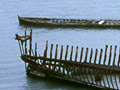 Remains of beached vessel 
