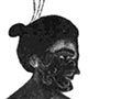 Drawing of Ranginui, kidnapped by de Surville Ranginui