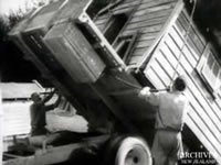 Preparing rowers' camp for 1950 Empire Games