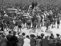 Crowds surround Royal entourage