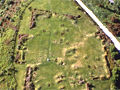 Aerial view of site showing outline of border and indentations