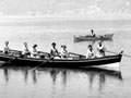 Wellington Star club members in whaleboat