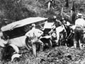 car stuck in the mud