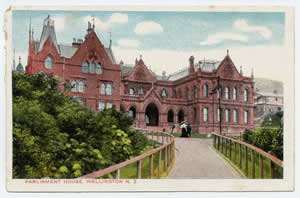 postcard of parliament buildings