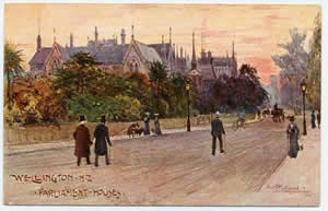 postcard of parliament buildings