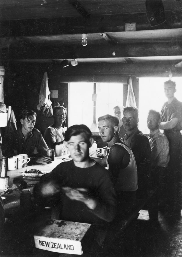 POWs opening food parcels
