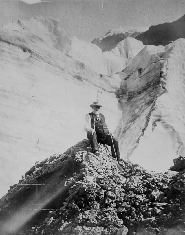 Premier Richard Seddon on Franz Josef Glacier 