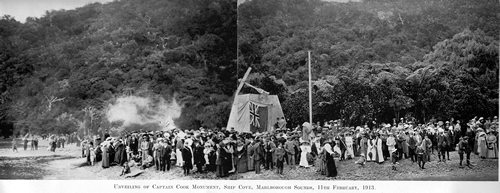 Unveiling of James Cook monument, 1913