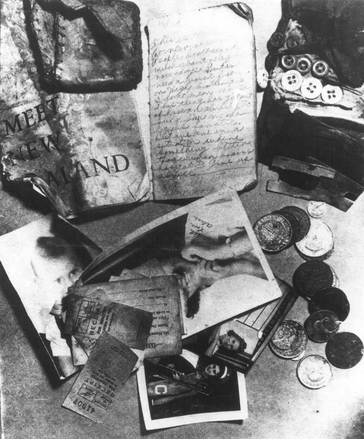 Personal effects of an American killed in the Pacific war