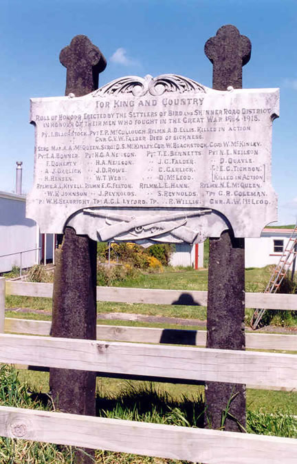 Bird Road School  war memorial